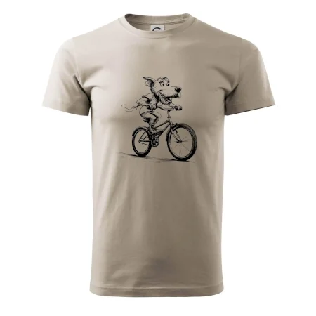Pes na bicykli
