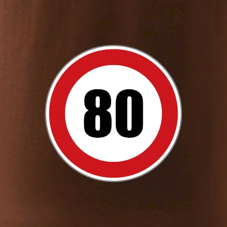Dopravná značka - obmedzenie rýchlosti 80