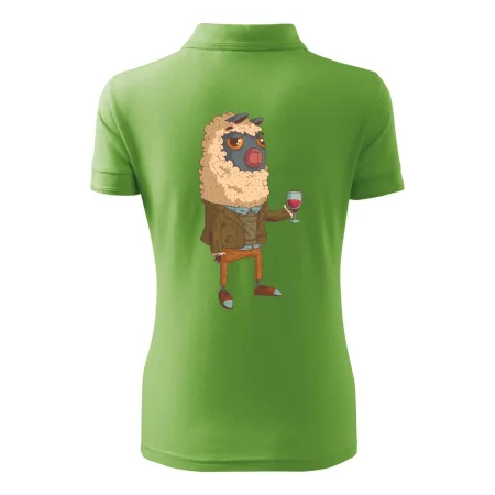 Alpaka s vínom muž