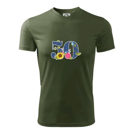 Kvetinové číslo kreslené - 50