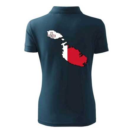 Mapa Malta s vlajkou