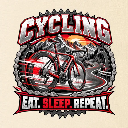 Bicykel medzi horami eat sleep repeat