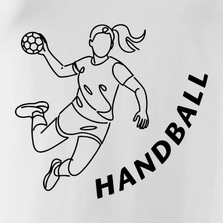 Handball nápis šikmo