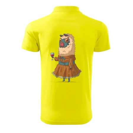 Alpaka s vínom žena