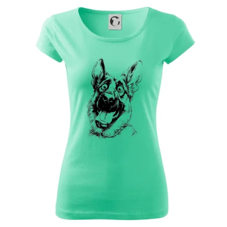 Čiernobiela karikatúra Nemecký ovčiak