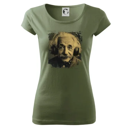 Albert Einstein so slúchadlami