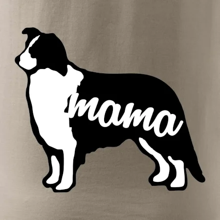 Border kolie mama obrys