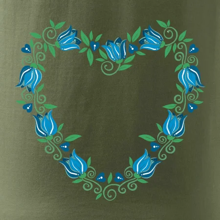 Modré tulipánové srdiečko (Pecka design)
