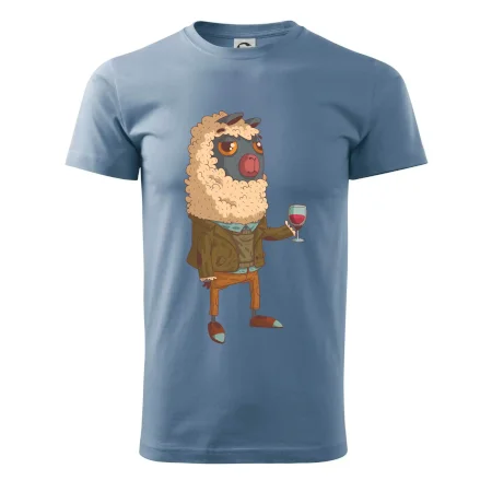 Alpaka s vínom muž