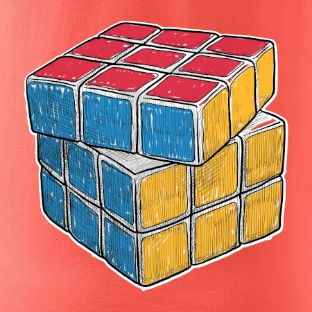 Rubikova kocka kreslená