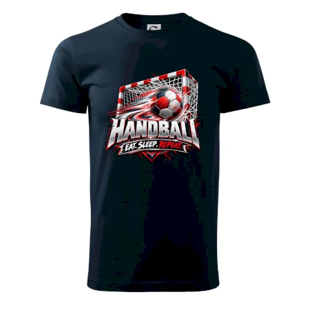 Hádzanárska lopta v bránke eat sleep repeat