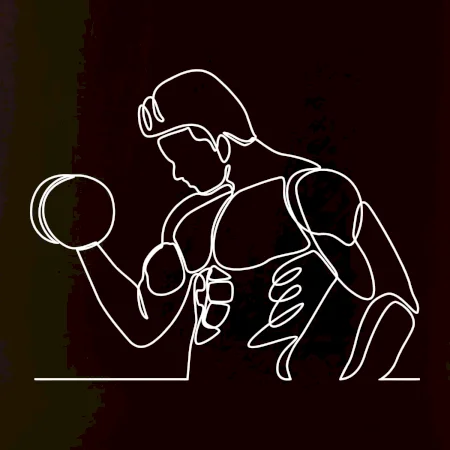 Fitness muž jedným ťahom