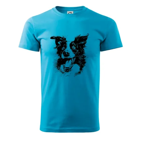 Čiernobiela karikatúra Border kólia