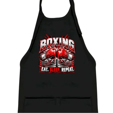 Boxerské rukavice v ringu eat sleep repeat