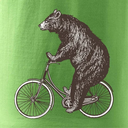 Medveď na bicykli