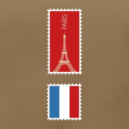 Paríž známka farebná