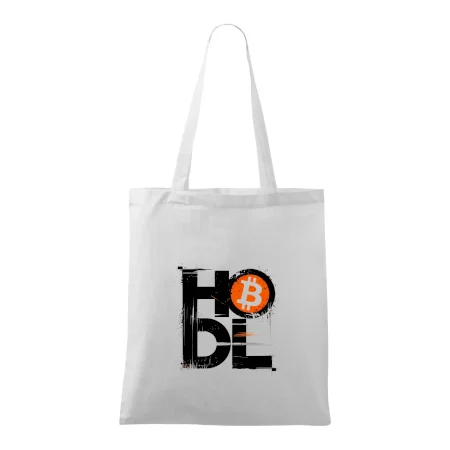 Hodl velký nápis a logo BTC