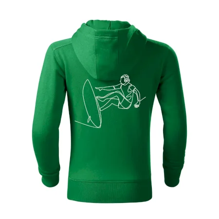 Surfer na vlne jedným ťahom
