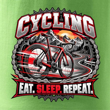 Bicykel medzi horami eat sleep repeat