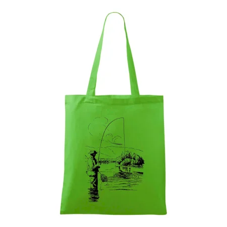 Kreslený rybár s podberákom