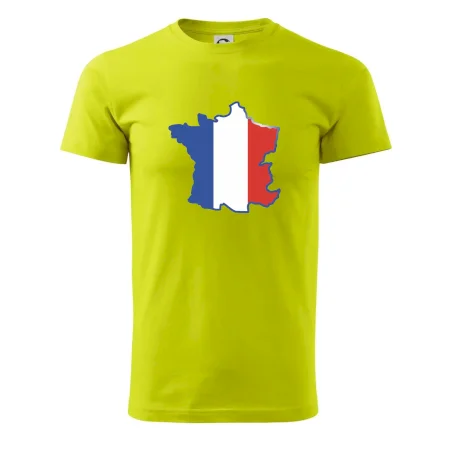 Francúzska vlajka mapa obrys