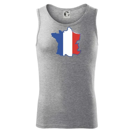 Francúzska vlajka mapa obrys