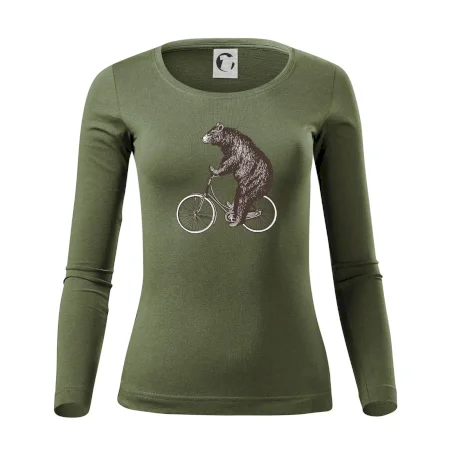 Medveď na bicykli