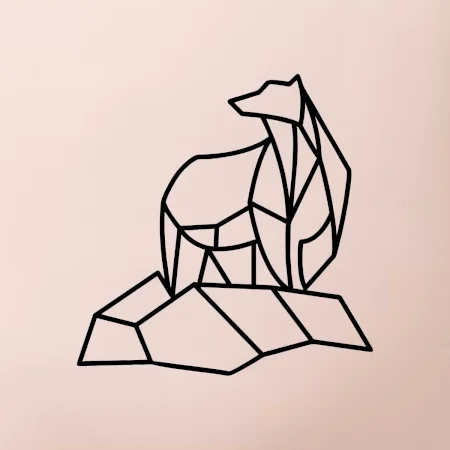 Geometria ľadový medveď na ľade