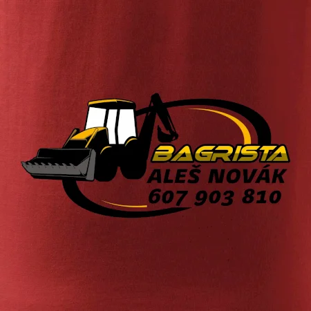 Bagrista v kruhu - vlastný nápis