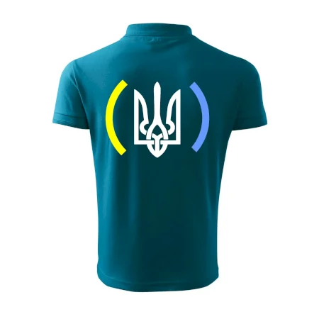 Ukrajina trojzubec s farbami