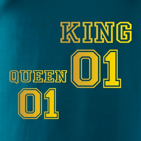 King - Queen - 01 dres - zlatá potlač