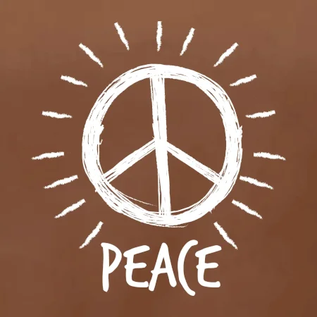 Peace symbol čiernobiely