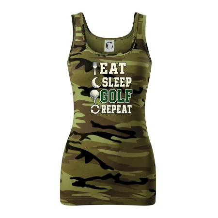 Eat sleep golf repeat typografie