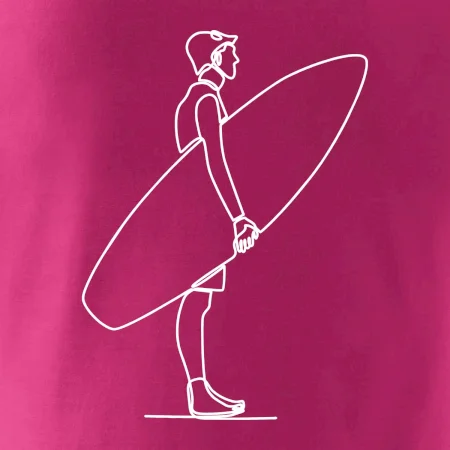 Surfer stojaci jedným ťahom