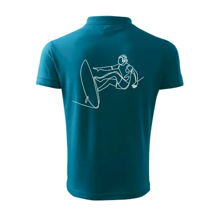Surfer na vlne jedným ťahom