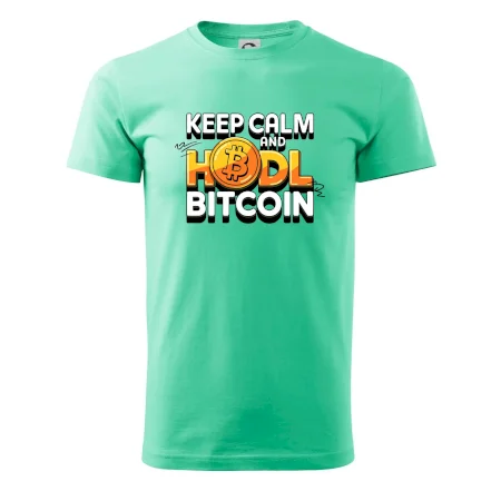 3D nápis Keep Calm and HODL Bitcoin