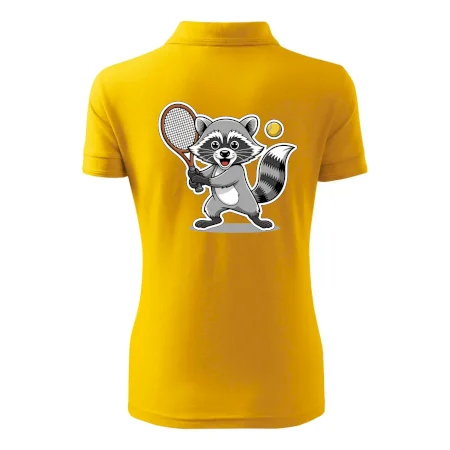 Mýval hrá tenis kreslený