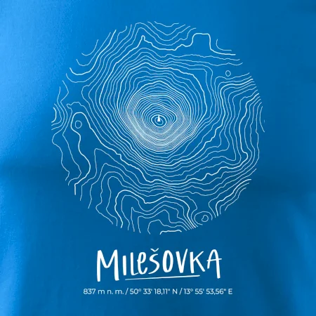 Milešovka - vrstevnice v kruhu