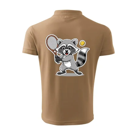 Mýval hrá tenis kreslený