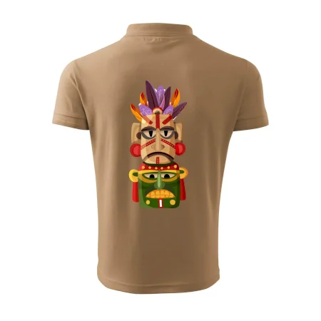 Mayová maska s perím