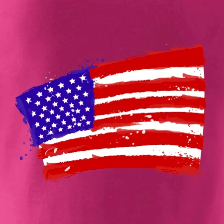 Americká vlajka ohnutá
