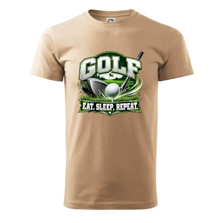 Golfová palica s loptičkou eat sleep repeat