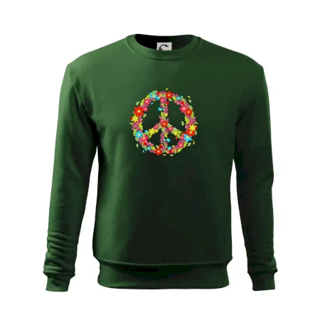 Peace symbol červené kvety