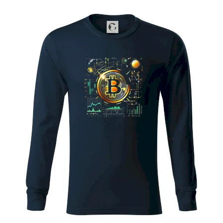 Bitcoin logo s grafmi