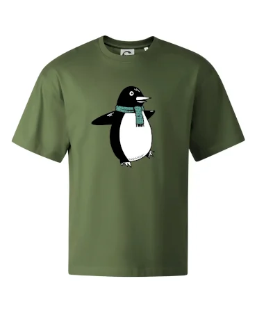 Tučniak so zeleným šálom