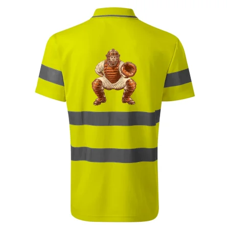 Baseballový catcher retro rytina