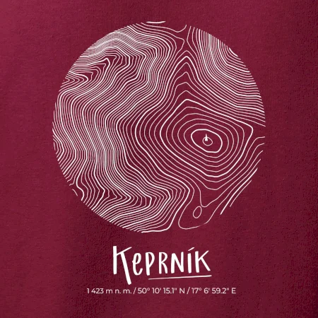 Keprník - vrstevnice v kruhu