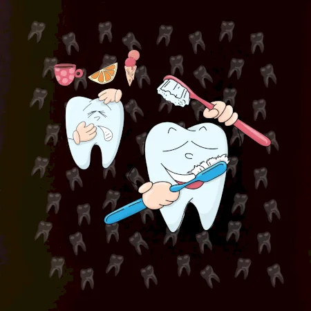 Zubárske tričko - kefka a jedlo