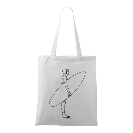 Surfer stojaci jedným ťahom