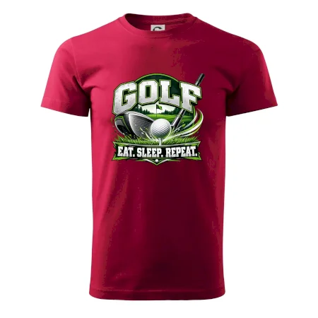 Golfová palica s loptičkou eat sleep repeat